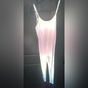 Fashion Nova Strappy Reflective Jumpsuit